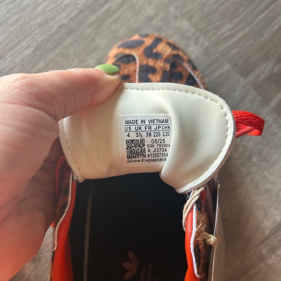 adidas Leopard-Print Sneakers with Red Accents - Picture 2 of 3